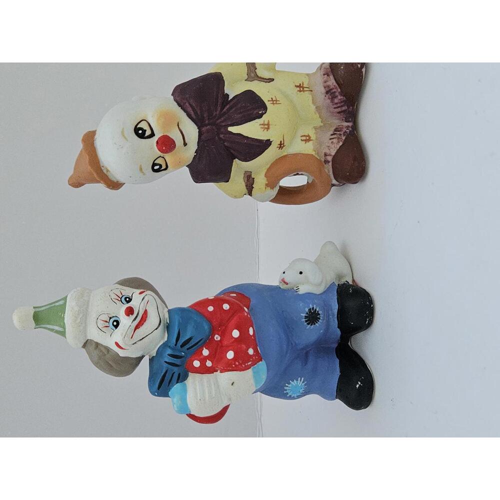 Vintage Kitschy Clown Figurines: A Unique Ceramic Collectible